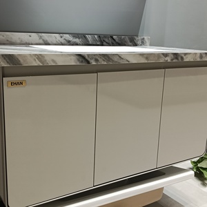 Meuble de salle de bain moderne avec miroir intelligent, armoire en panneau mélaminé et ensemble de lavabo en céramique - Product Image 5