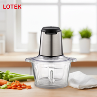 Mini hachoir à aliments 600W AC avec fonction de décorticage et boîtier en verre
