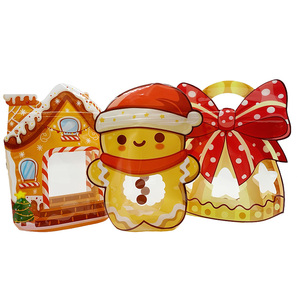 En stock sacs à fermeture éclair en mylar avec fermeture à glissière anti-odeur de forme <span class=keywords><strong>d</strong></span>écoupée mignonne pochette debout de bonbons sac cadeau de noël - Product Image 2