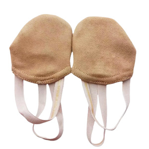 Chaussons de danse et de gymnastique souples <span class=keywords><strong>russes</strong></span>, marron, à demi-paume, en cuir avec doublure en coton, pour l'entraînement - Product Image 2