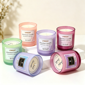 Vela Aromática Ecológica a Base de Plantas, Fabricada con Cera Vegetal, para Bodas, Hogar y Eventos, Sin Humo, de Larga Duración, Vela Perfumada en Vaso de Vidrio - Product Image 2