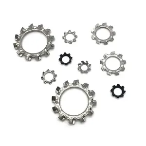 Attache en acier au carbone 200hv, plaqué zinc jaune, avec dents externes et internes dentelées, verrouillage mécanique - Product Image 3