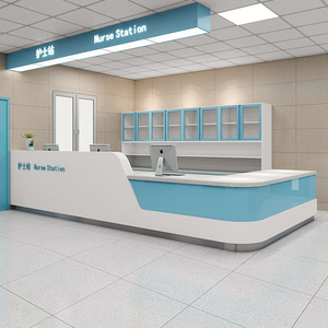 Mobilier d'hôpital Bureau de réception personnalisé Bureau de réception d'hôpital Comptoir de travail de grand poste d'infirmière - Product Image 6