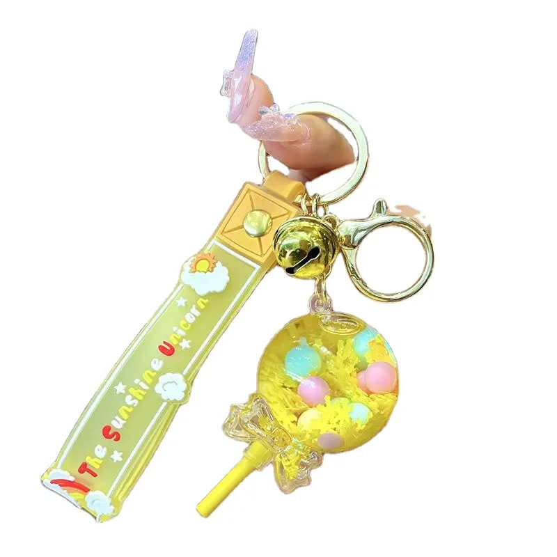 2024 new products Wholesale stock New Keyring Lollipop Shape Acrylic Key Chain Cartoon Creative Cute keychains cute thing