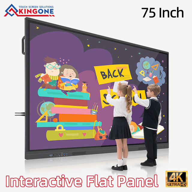 Interactive Boards Factory Price 75 Inch 4K Custom Smart Whiteboard Interactive Flat Panel All-in-One Company Conference