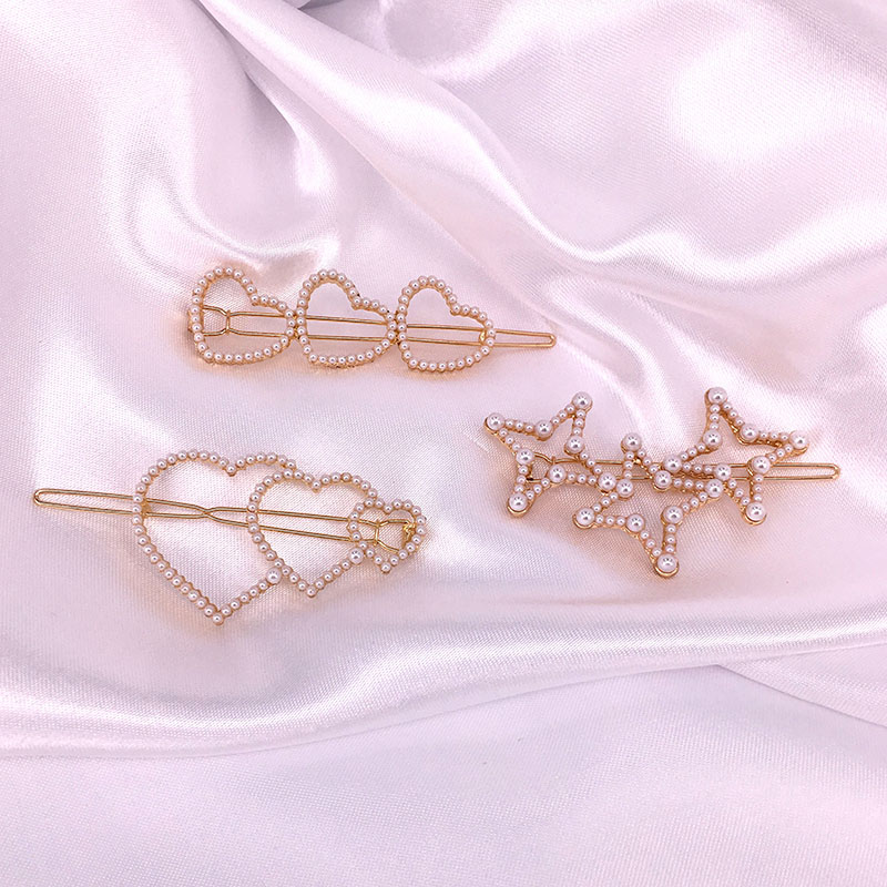 Заколка для волос с жемчугом женская, Шпилька в сеточку с красными буквами, геометрический зажим в виде лягушки, аксессуары для волос