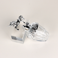 Envase de Vidrio Decorativo de Dos Tonos, 1.7oz/2.7oz, Fondo Grueso, Bomba Surlyn, Acabado Dorado, Botella de Perfumería Premium