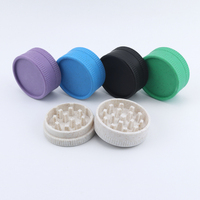 Broyeur d'épices biologiques Accessoires pour fumeurs Broyeur d'herbes à 2 niveaux Broyeur de tabac à rouler Broyeur d'herbes en fibre de plastique personnalisé