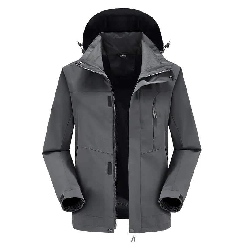 OEM logo Chaquetas de hombre plus size winter outdoor new zipper hooded jacket sport clothing Men's Waterproof Coats