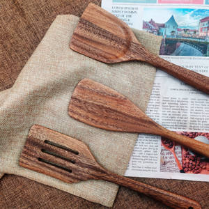 Conjunto de 14 Peças de Utensílios de Cozinha de Madeira de Nogueira 100% Natural Atacado Antiaderente Durável para Cozinhar Conjunto de Utensílios de Qualidade Premium - Product Image 5