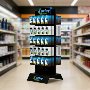 Expositor de Piso para Supermercado con Ganchos Metálicos de Doble Cara, Estante Colgante para Maquinillas de Afeitar, Brochas de Afeitar y Productos de Consumo - Product Image 1