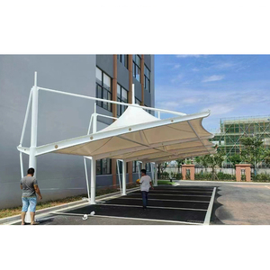 Abri de voiture professionnel simple et double, design moderne, imperméable, pare-soleil, carport à structure membranaire - Product Image 5