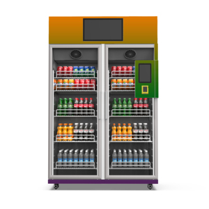 เครื่องหยอดเหรียญอัตโนมัติแบบ24/7สำหรับสำนักงานคว้า N Go อาหารและเครื่องดื่ม Ai Visual โลหะตู้เย็นตู้หยอดเหรียญอัจฉริยะ SDK - Product Image 2