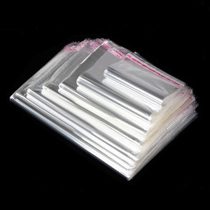 In Stock Transparent Clear Polybag Plastic OPP Self Adhesive T-shirt Packaging Bags for Garment Clothes - Product Image 1