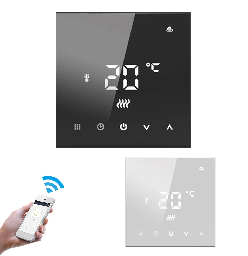 Factory Customized Heating System Smart Switch Easy Display Tuya Thermostat Wireless Heating System