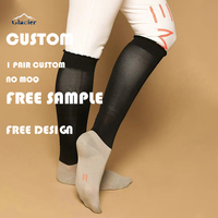 Glacier Chaussettes d'équitation équestre unisexes confortables et conçues sur mesure pour les genoux