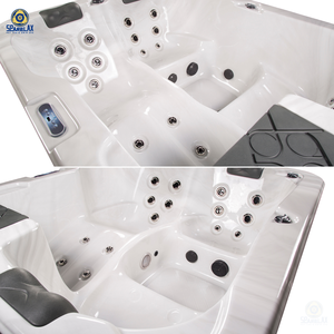 Baignoire balnéo autoportante 3 places 850L en acrylique avec éclairage LED pour jardin - Product Image 3