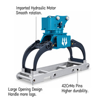 We-Attach WGL03P Mini pelle hydraulique rotative avec grappin à bois pour excavateur de 5 à 10 tonnes