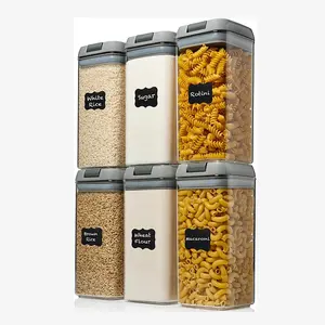 אטום מזון אחסון מכולות עם מכסים (סט של 6) BPA משלוח אוויר הדוק חטיפים מזווה & מכלי מטבח