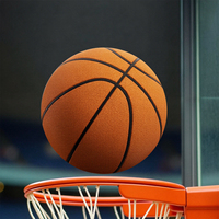 Ballon de basketball silencieux lesté taille 7, revêtement PU, écologique, durable, logo personnalisé, boîte couleur, haute résilience, éponge anti-chute