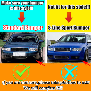 A Pair Mesh Car Front Side Fog <b>Light</b> Lamp Open Vent Grill Grille Honeycomb <b>Hex</b> for Audi A4 B6 2001-2005 Fog <b>Light</b> Grill Bumper - Product Image 2