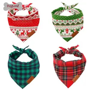 Dog Christmas Clothes Various Pattern Pet Dog Bow Tie Collar Head Scarfs Dog Bandana