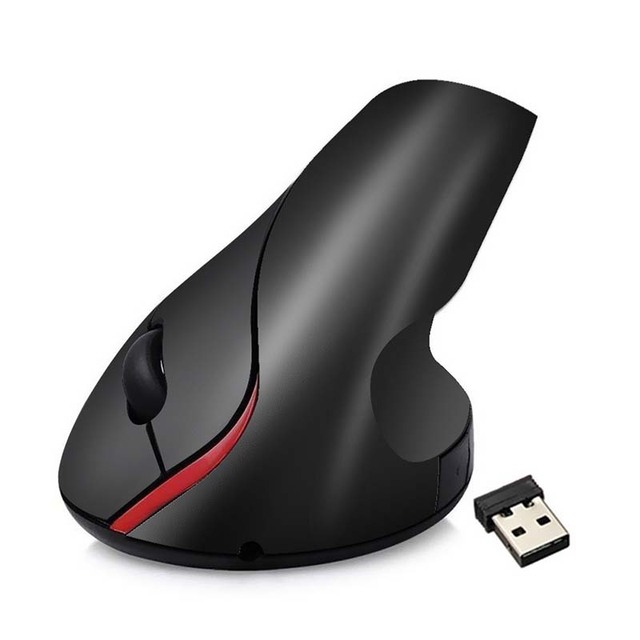 Ergonomic Healthy Wireless Rechargeable Mouse 2.4G 2400DPI Charging Optical Vertical Wireless Mouse