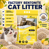 Litière pour chat en bentonite écologique, directement de l'usine, agglomérante, faible teneur en poussière, agglomération rapide, contrôle des odeurs, vente en gros pour animaux de compagnie