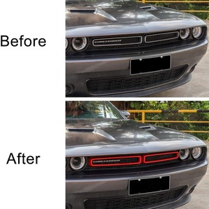 ขอบกระจังหน้า Dodge Challenger ABS สีแดง ดำ น้ำเงิน เหลือง ลายคาร์บอน รุ่นปี 15-20 - Product Image 5