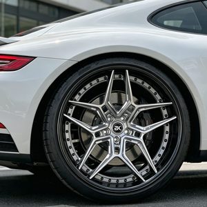 Rines Bku Personalizados de 3 Piezas Forjadas 5x130 para <span class=keywords><strong>Porsche</strong></span> <span class=keywords><strong>911</strong></span> Turbo 992 991 997 Cayman 718 <span class=keywords><strong>Spyder</strong></span> 19 20 21 Pulgadas 8.5-13J Aleación T6 - Product Image 5
