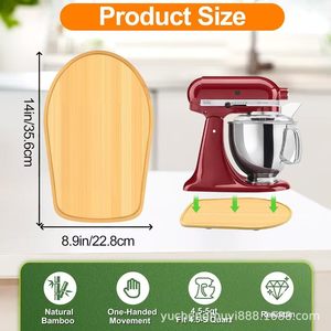 Wooden Mixer Moving Mat Kitchen Countertop <b>Sliding</b> Tray For Stand Mixer Storage Eco-Friendly Yc-105 - Product Image 4