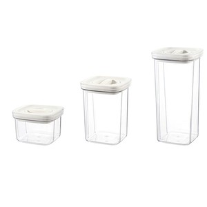 <b>Storage</b> Jar Set Rectangle Flip Top Lid Food <b>Storage</b> <b>Container</b> <b>Kitchen</b> Moisture Proof With Lids <b>For</b> Vegetables And Spices - Product Image 5