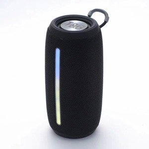 Portable <b>Speaker</b> Wireless Stereo Mini <b>Speaker</b> <b>with</b> RGB <b>Light</b> Fabric Mesh Body Carry Handle for Outdoor Use - Product Image 3