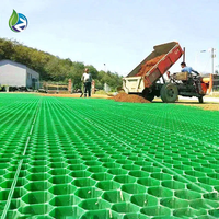 Grille de gazon en plastique HDPE pour gravier, tapis de voie d'accès vert/noir 500x500mm, épaisseur 48mm, pour toits inclinés et parkings, garantie 5 ans et plus