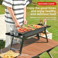 Barbecue portable d'extérieur double face 22x33cm 2.2kg pour réunions de famille, camping, team building d'entreprise, usine de réchauds