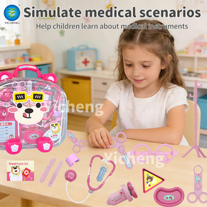 Juego de Médico de Juguete de Plástico para Niños de 26 Piezas <span class=keywords><strong>con</strong></span> Estuche de Almacenamiento en Forma de Oso, Kit Médico de Juego de Imitación para Niños Pequeños, <span class=keywords><strong>Juguetes</strong></span> Educativos para Niños y Niñas - Product Image 5