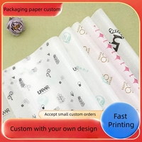 Papier d'emballage cadeau en soie avec feuille d'or de luxe personnalisé, logo imprimé, rose noir, papier d'emballage pour vêtements, chaussures