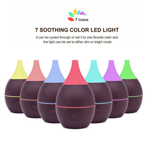 Difusor de Aromaterapia con Acabado Madera, 0.5L, Temporizador de 2-8H, Humidificador de Aceites Esenciales para el Hogar, Luz LED de Colores - Product Image 1