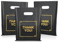 Sacs de shopping en plastique biodégradables, recyclables et réutilisables avec poignée découpée, imprimés sur mesure avec logo de designer, pour vêtements et chaussures