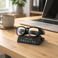 Lunettes intelligentes personnalisées avec caméra, lunettes Bluetooth, batterie 290 mAh, lecteur de musique, appels, caméra IA 8MP, caméra et vidéo intelligentes