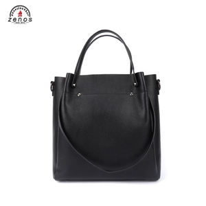 Sac fourre-tout en cuir véritable noir, grand sac fourre-tout de luxe, sac à main en cuir élégant fait à la main, sac à bandoulière pour femme - Product Image 4