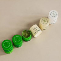 Pot de stockage rond en fer blanc de qualité alimentaire, vert, personnalisé, 30g, avec couvercle métallique et logo personnalisé pour poudre de matcha, bonbons, gommes et produits secs