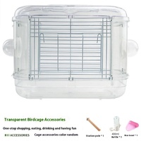 Cockatiel Voyage Portable Cage De Poche En Plein Air Perroquet Acrylique Petite Cage À Oiseaux Portable Mini Cage
