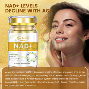 Healthife Nad Supplément Nicotinamide Adénine Dinucléotide 99% 500mg/60 bouchons/Bouteille NAD Capsules - Product Image 4