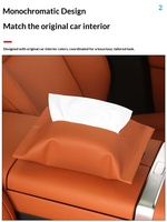 Boîte à mouchoirs en suède pour voiture, boîte à serviettes suspendue à la visière, support de mouchoirs pour siège arrière, accessoires intérieurs de voiture