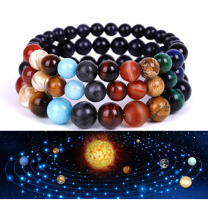 Braccialetto del Sistema Solare, Universo Galassia con gli Otto Pianeti, Bracciale con Perline <span class=keywords><strong>in</strong></span> Pietra Naturale, Regalo - Product Image 2