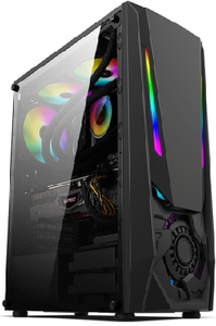 Boîtier <span class=keywords><strong>PC</strong></span> Gaming Vide de Grande Qualité, Très Populaire, pour Ordinateur de Bureau, Boîtier ATX, Arc-en-ciel Noir Blanc USB OEM - Product Image 4