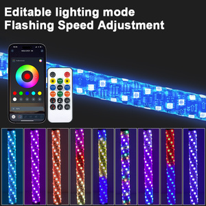 Nuevo RGB espiral <span class=keywords><strong>Chasing</strong></span> Color 0,8 pulgadas de diámetro Led látigo luces coche antena Led Luz 1 pie para Polaris RZR Can-Am Maverick X3 - Product Image 2