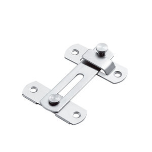 Stainless Steel Door <b>Latch</b> Right Angle <b>Lock</b> For Bathroom Toilet Sliding Door Easy Installation Natural Color Black - Product Image 4