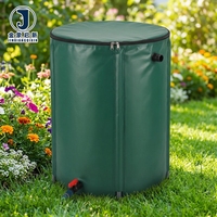 Seau de récupération d'eau de pluie pliable en bâche PVC tissée JX, résistant aux UV, pour jardin, réservoir d'eau de pluie, dispositif de stockage d'eau